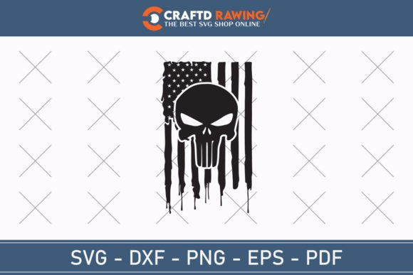 Usa Flag Skull Graphics for T-Shirt Designs Review